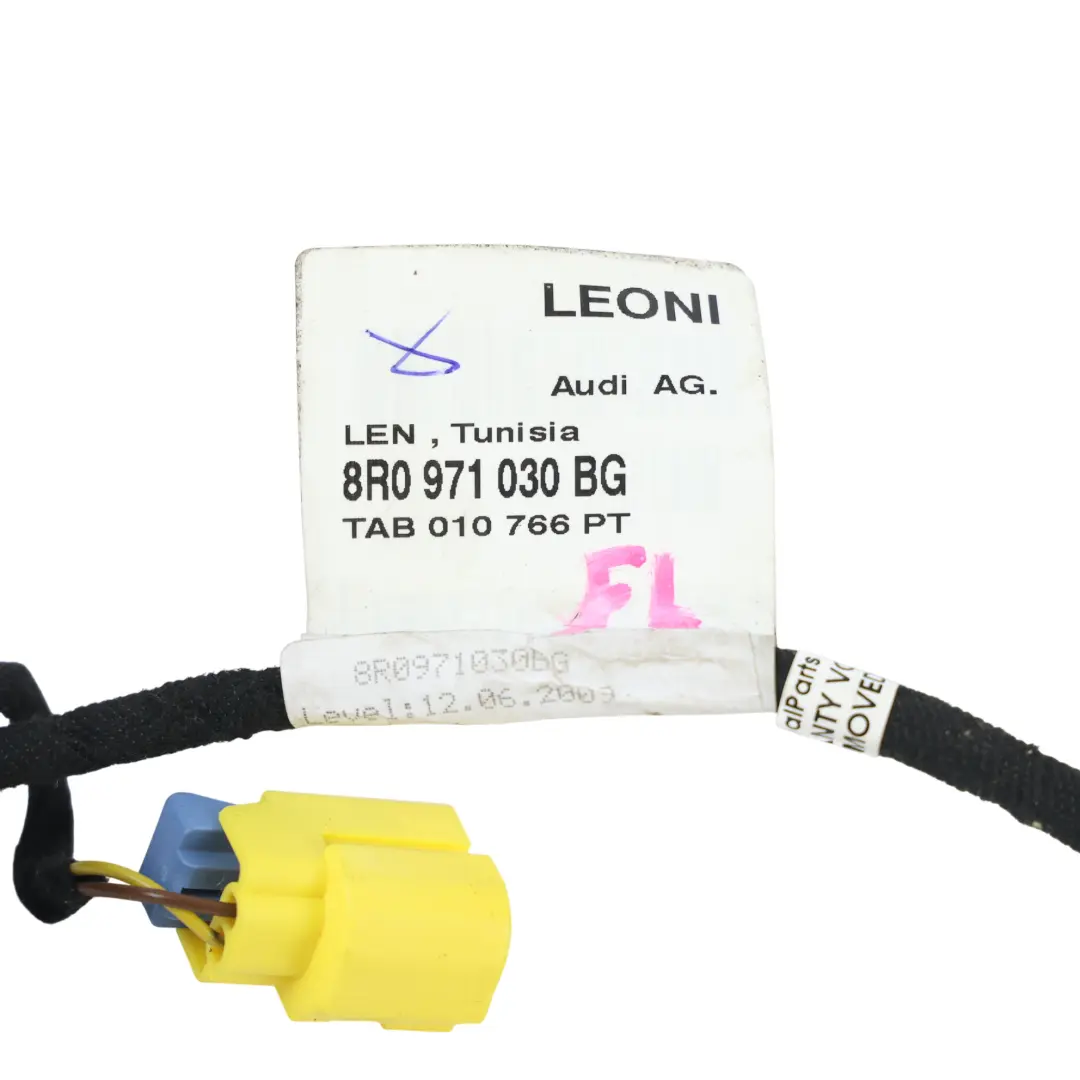 Audi Q5 8R Cablaggio Porta Anteriore Lato Passeggero - SKU 8R0971030BG - Numero di parte 8R0971030BG