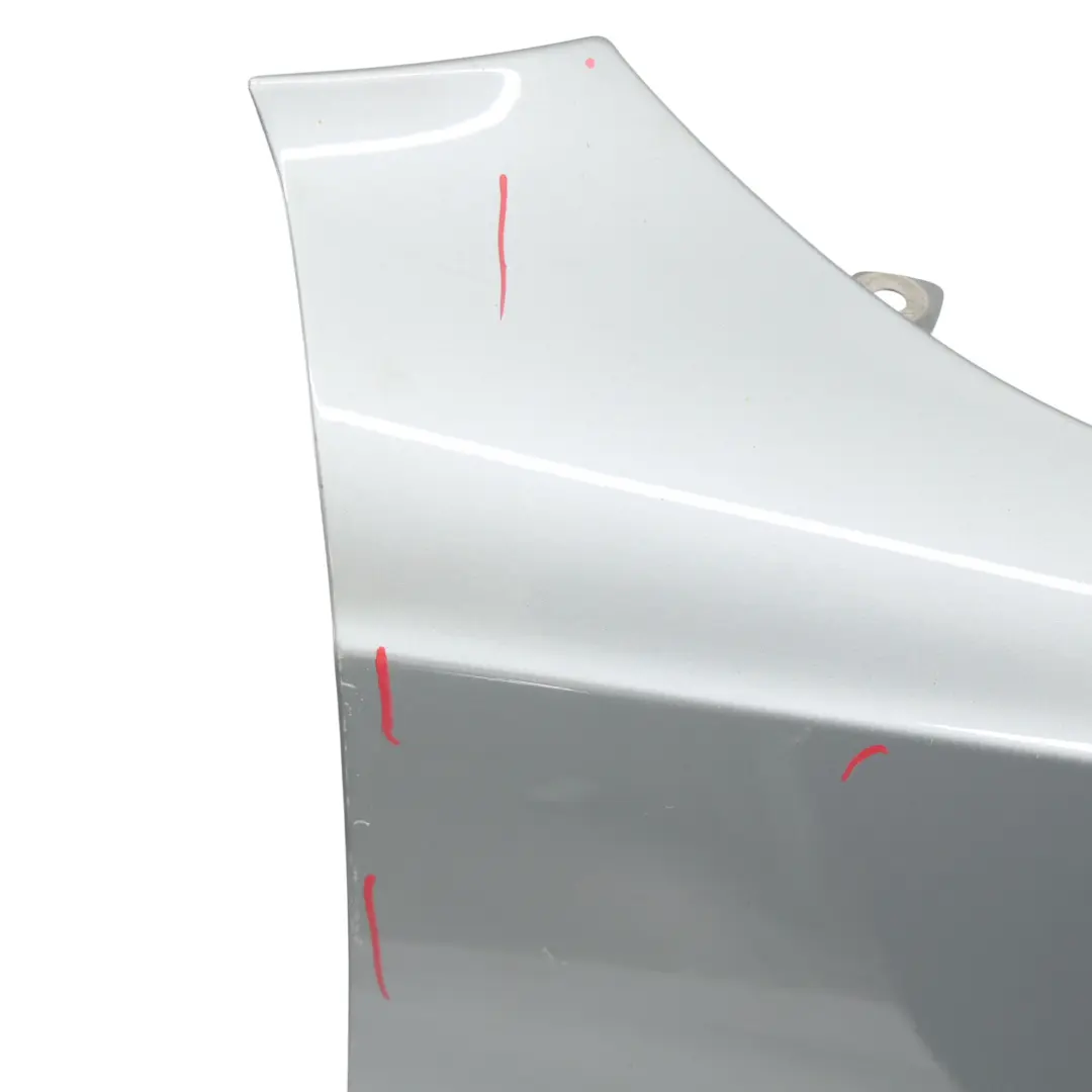 Aleta Delantera Derecha Plata Monza X7V para Audi A5 8T con número de pieza 8T0821106H Audi A5 8T Aleta Delantera Derecha Plata Monza X7V - SKU 8T0821106H-MSIL - Número de pieza 8T0821106H