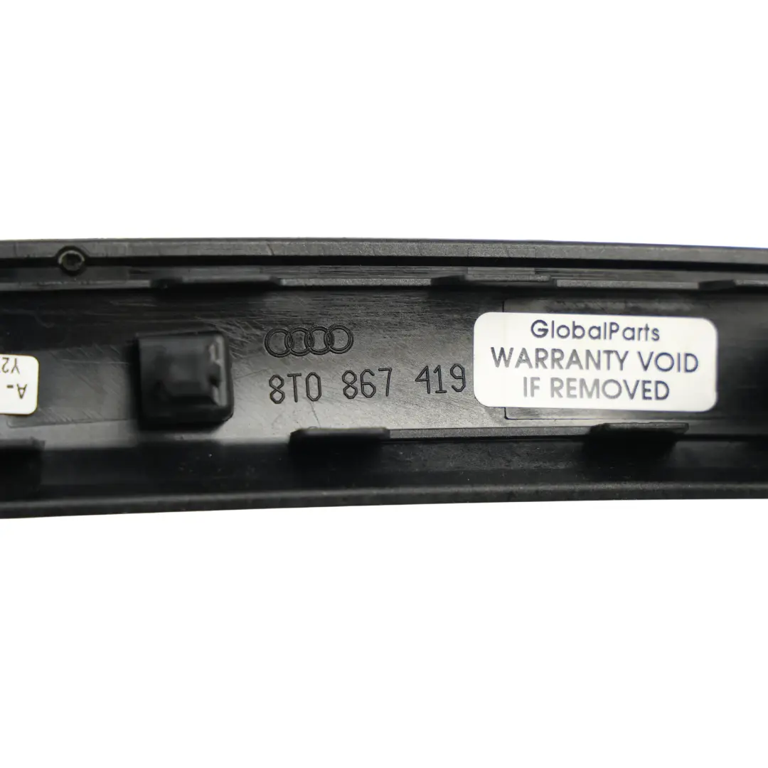 Strip Side Quarter Panel Trim Rear Left N/S Aluminium to Audi A5 S5 8T with Part number 8T0867419A Audi A5 S5 8T Strip Side Quarter Panel Trim Rear Left N/S Aluminium - SKU 8T0867419A-1 - Part number 8T0867419A