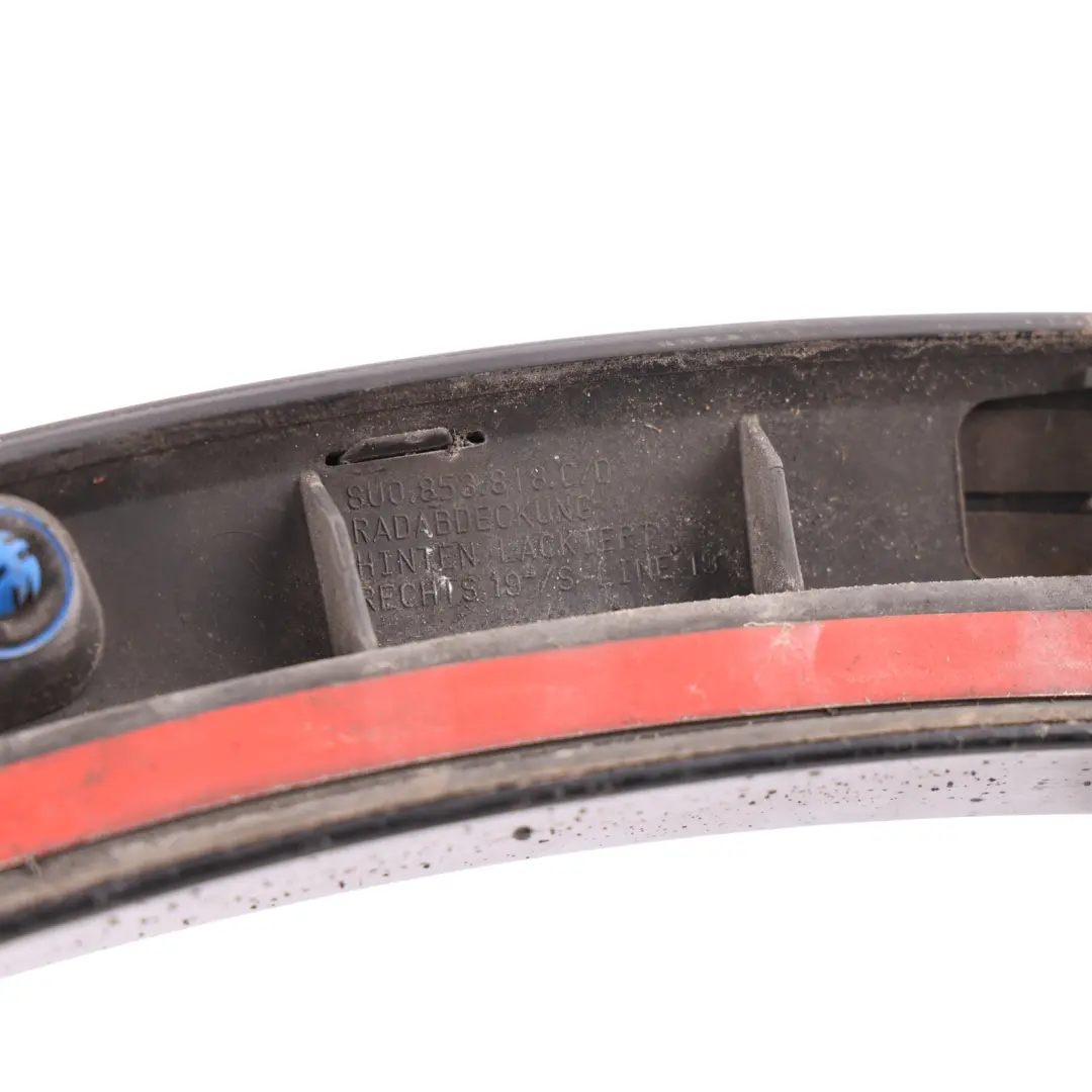 Audi Q3 8U Wheel Arch Cover Rear Right O/S Trim Moulding Brilliant Black - Y9B - SKU 8U0853818C-BBL - Part number 8U0853818C