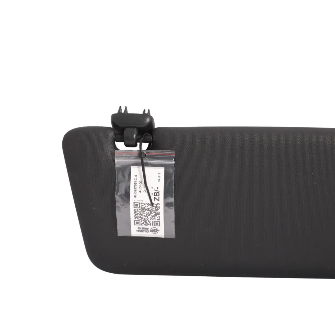 Front Illuminated Sun Visor Shade Left N/S Black to Audi Q3 8U with Part number 8U0857551C Audi Q3 8U Front Illuminated Sun Visor Shade Left N/S Black - SKU 8U0857551C-4 - Part number 8U0857551C