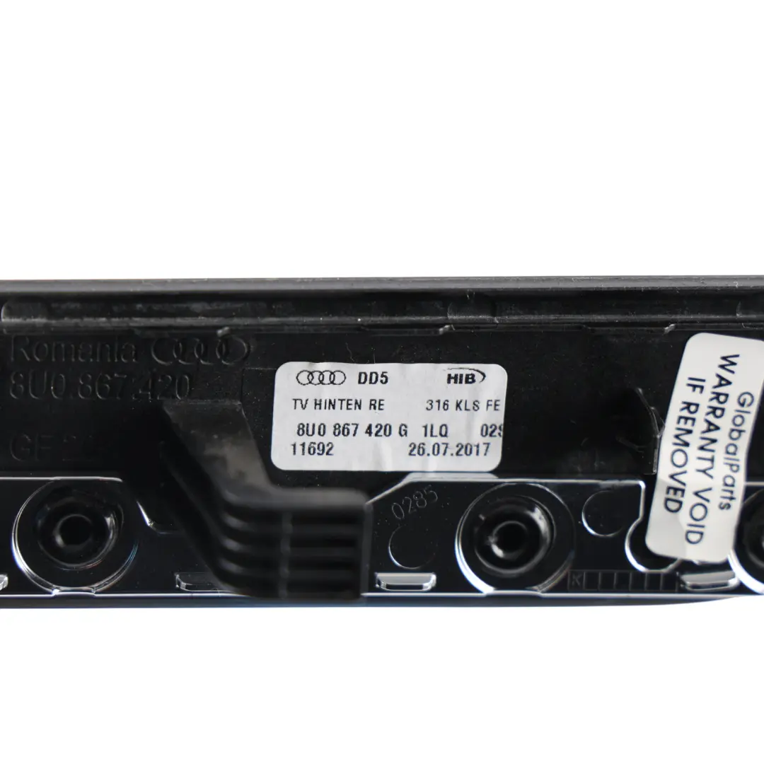 Audi Q3 8U Rear Door Card Trim Cover Strip Right O/S Black Glossy - SKU 8U0867420-2 - Part number 8U0867420