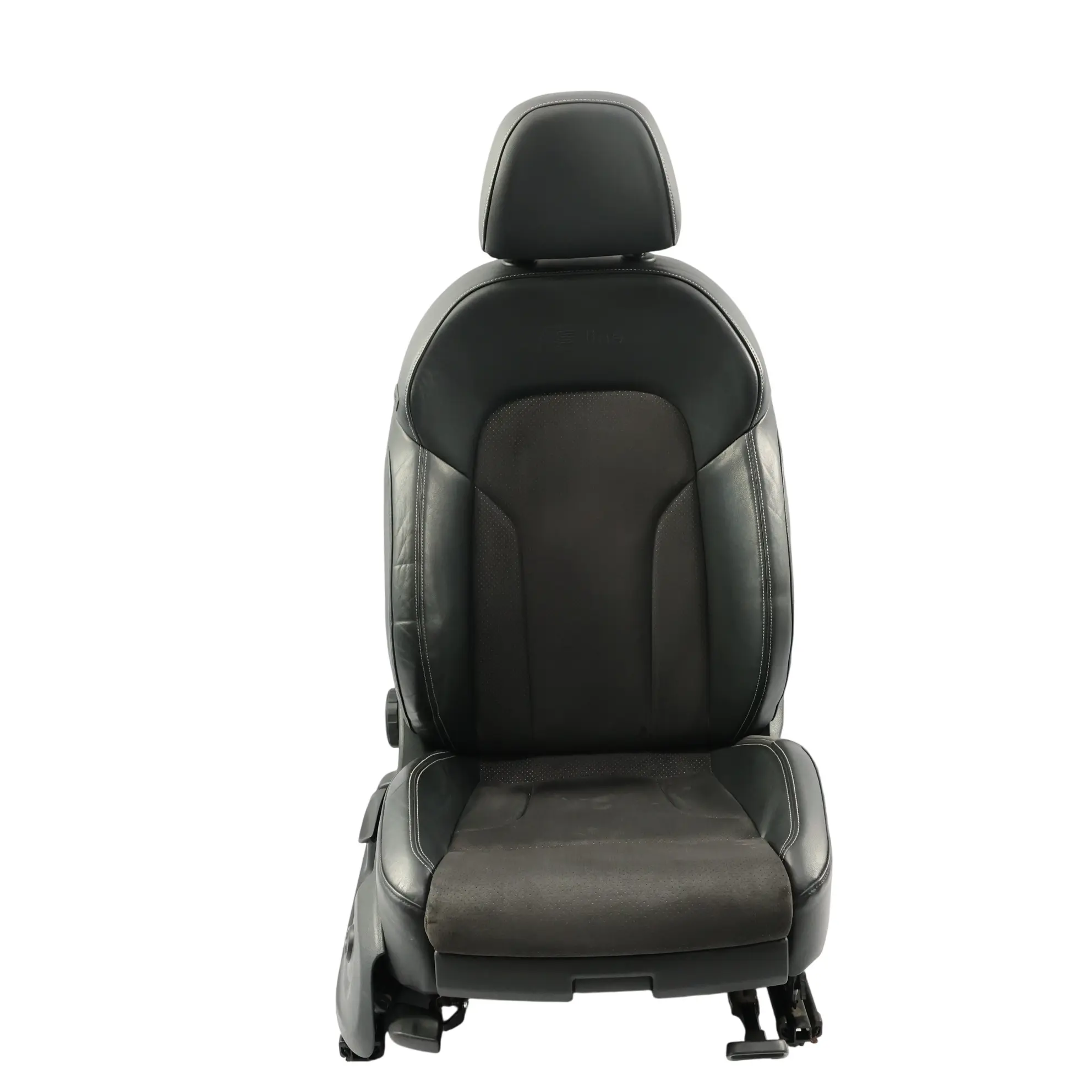 Audi Q3 8U Siège Sport S-Line Chauffant Avant Droit Demi-Cuir Noir Argent