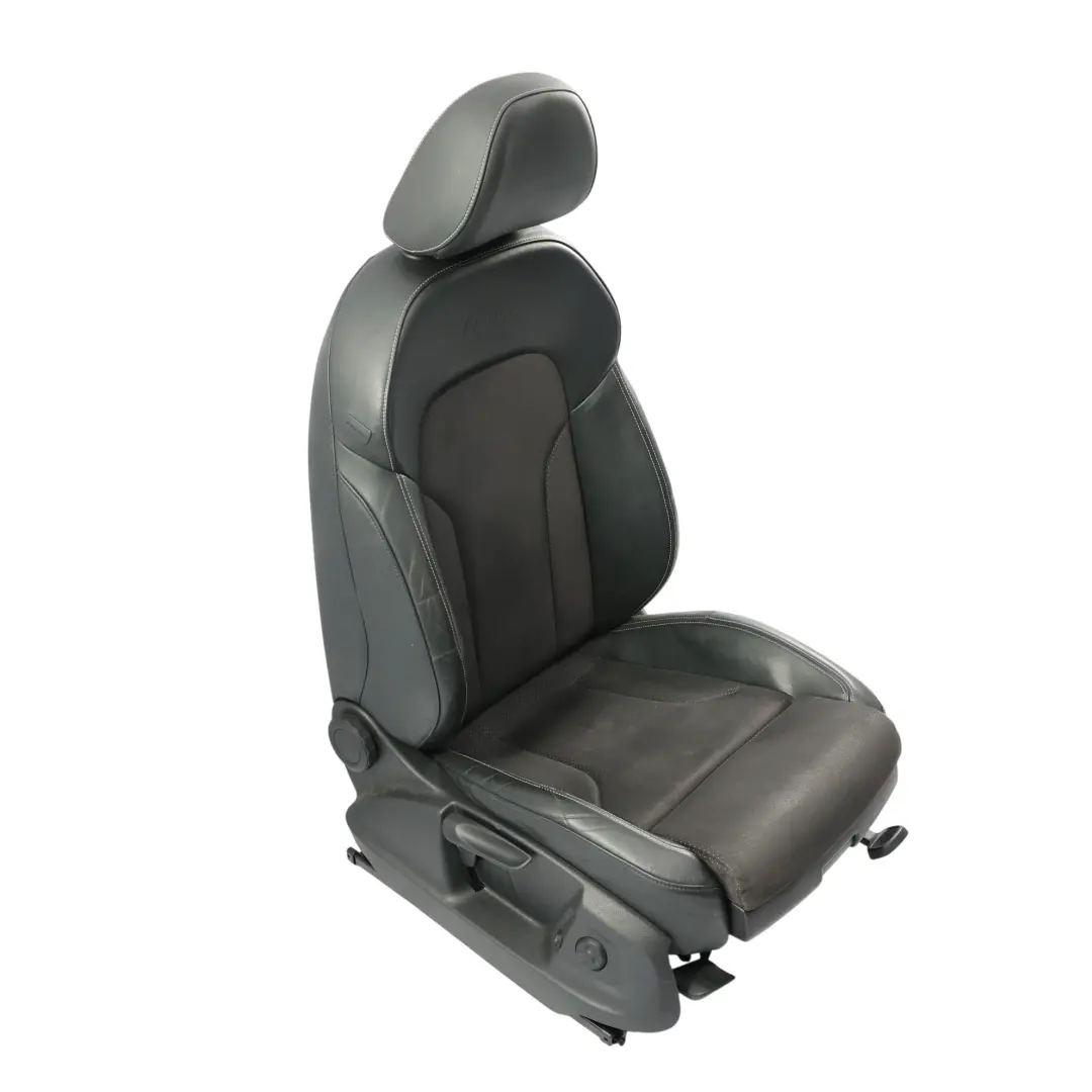 Heated Front Right O/S Half Leather Black Silver to Audi Q3 8U Sport Seat S-Line with Part number 8U0881806AL Audi Q3 8U Sport Seat S-Line Heated Front Right O/S Half Leather Black Silver - SKU 8U0881806AL-3 - Part number 8U0881806AL