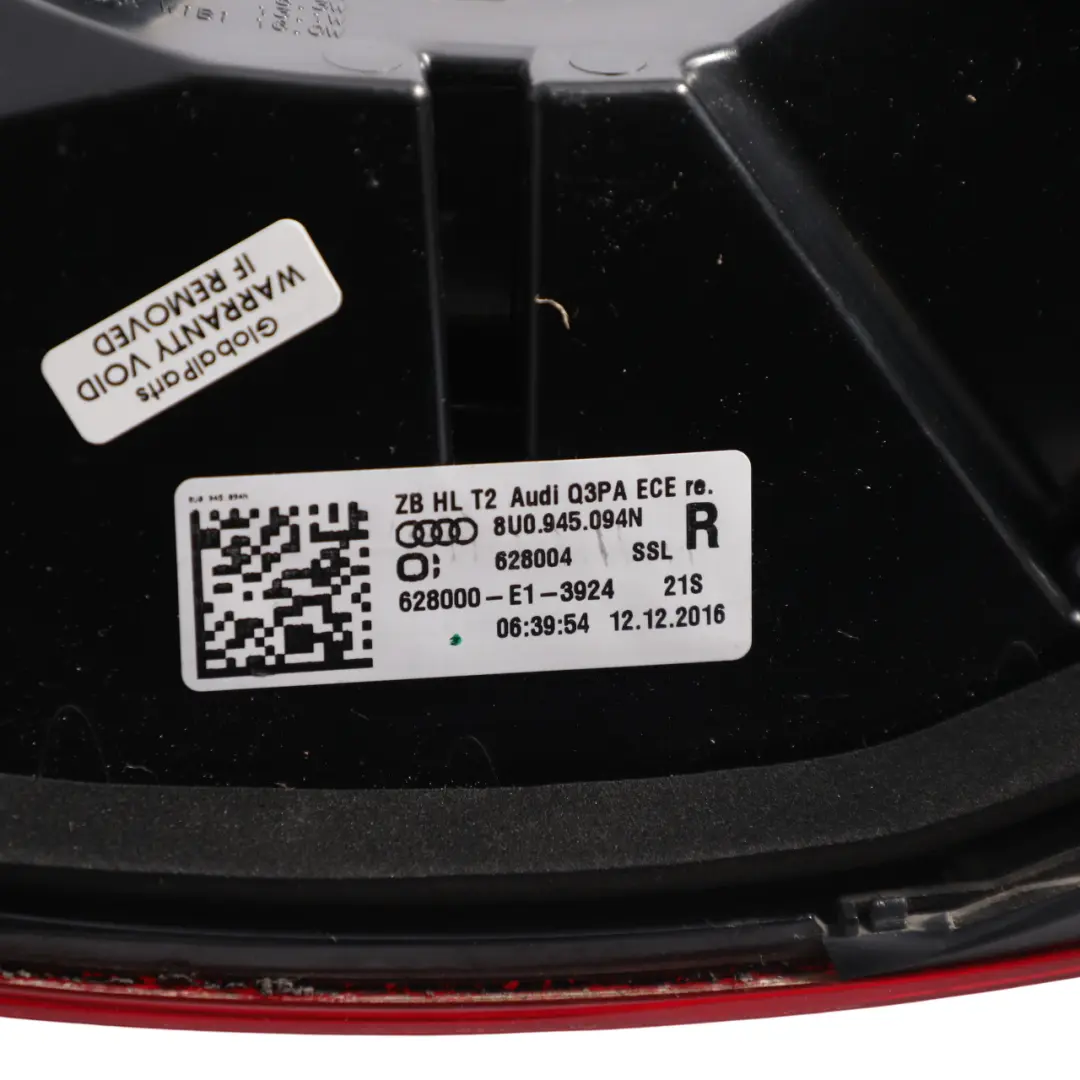 Audi Q3 8U Facelift Rear Tail Light Lamp LED Taillight Right O/S - SKU 8U0945094N-3 - Part number 8U0945094N