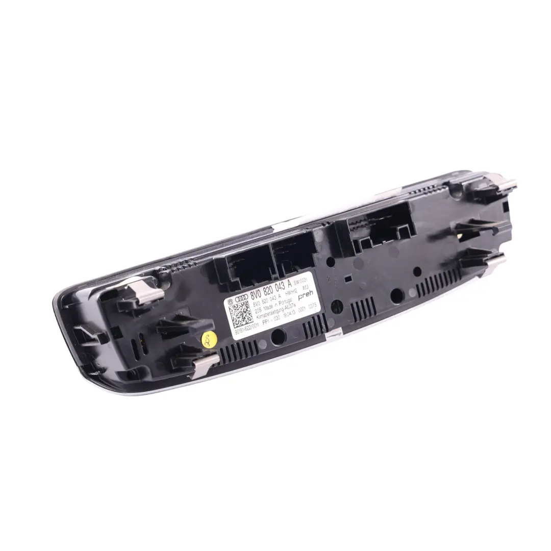 Audi A3 8V Pannello Comandi Climatizzatore 1.5 TFSI - SKU 8V0820043A - Numero di parte 8V0820043A