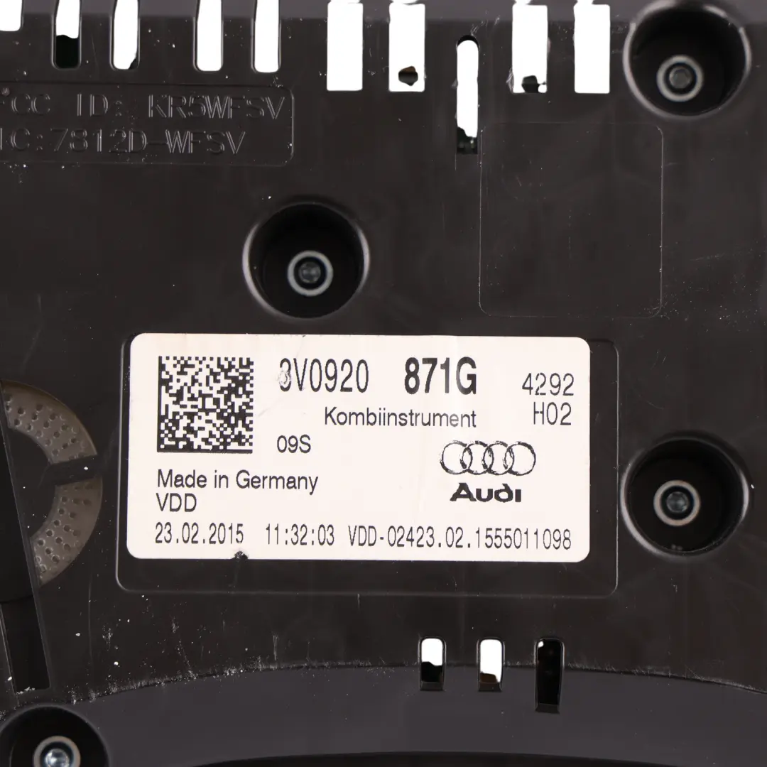 Audi S3 8V Instrument Cluster Speedometer Speedo Clocks Dual-Clutch - SKU RHD-8V0920871G - Part number 8V0920871G
