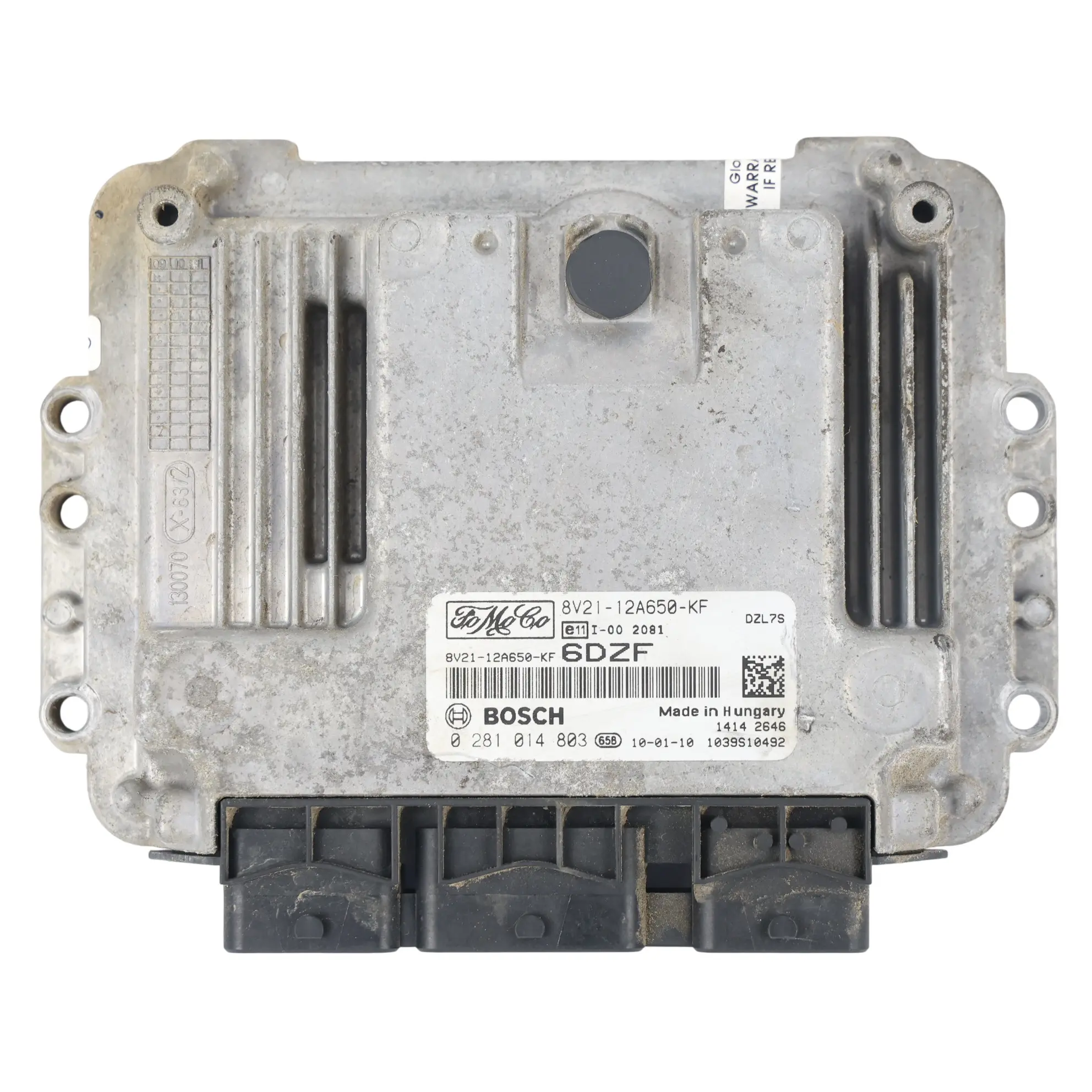 Ford Fiesta Mk7 Engine Control Module ECU 1.6 Diesel 90HP Manual 8V21-12A650-KF