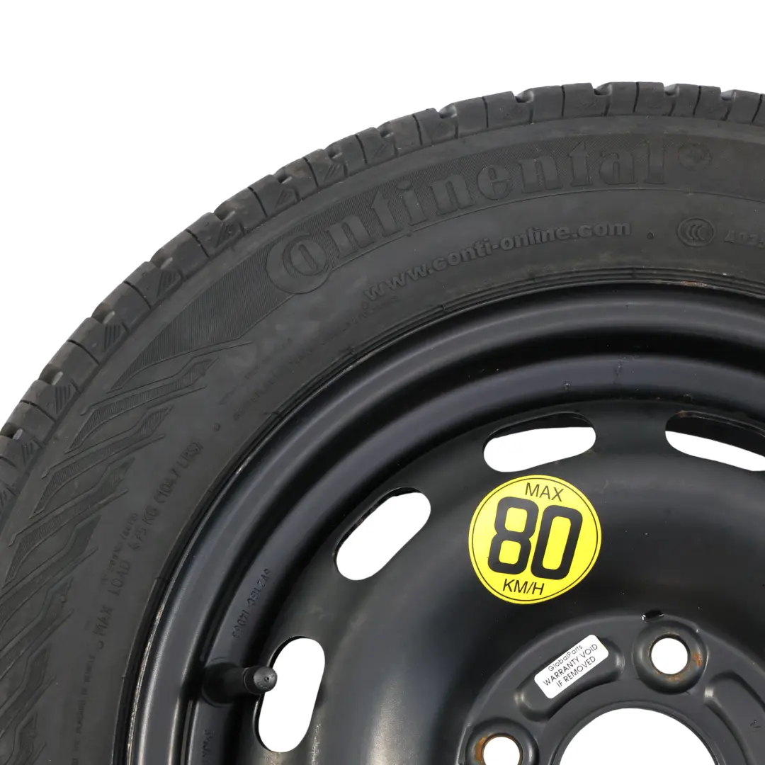 Ford Fiesta Mk7 Koło Zapasowe 14" 5,5J ET:37,5 Continental 175/65 8V21BC-14 - SKU 8V21BC-14063 - Numer Części 8V21BC-14063