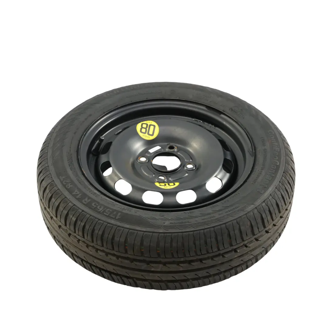 Rueda Repuesto 14" 5,5J ET:37,5 Continental 175/65 para Ford Fiesta Mk7 con número de pieza 8V21BC-14063 Ford Fiesta Mk7 Rueda Repuesto 14" 5,5J ET:37,5 Continental 175/65 - SKU 8V21BC-14063 - Número de pieza 8V21BC-14063