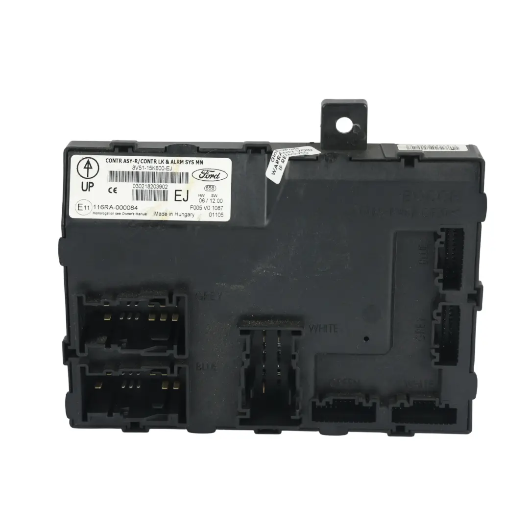 Ford Fiesta Mk7 Karosseriesteuergerät BCM Steuergerät ECU - SKU 8V51-15K600-EJ - Teilenummer 8V51-15K600-EJ