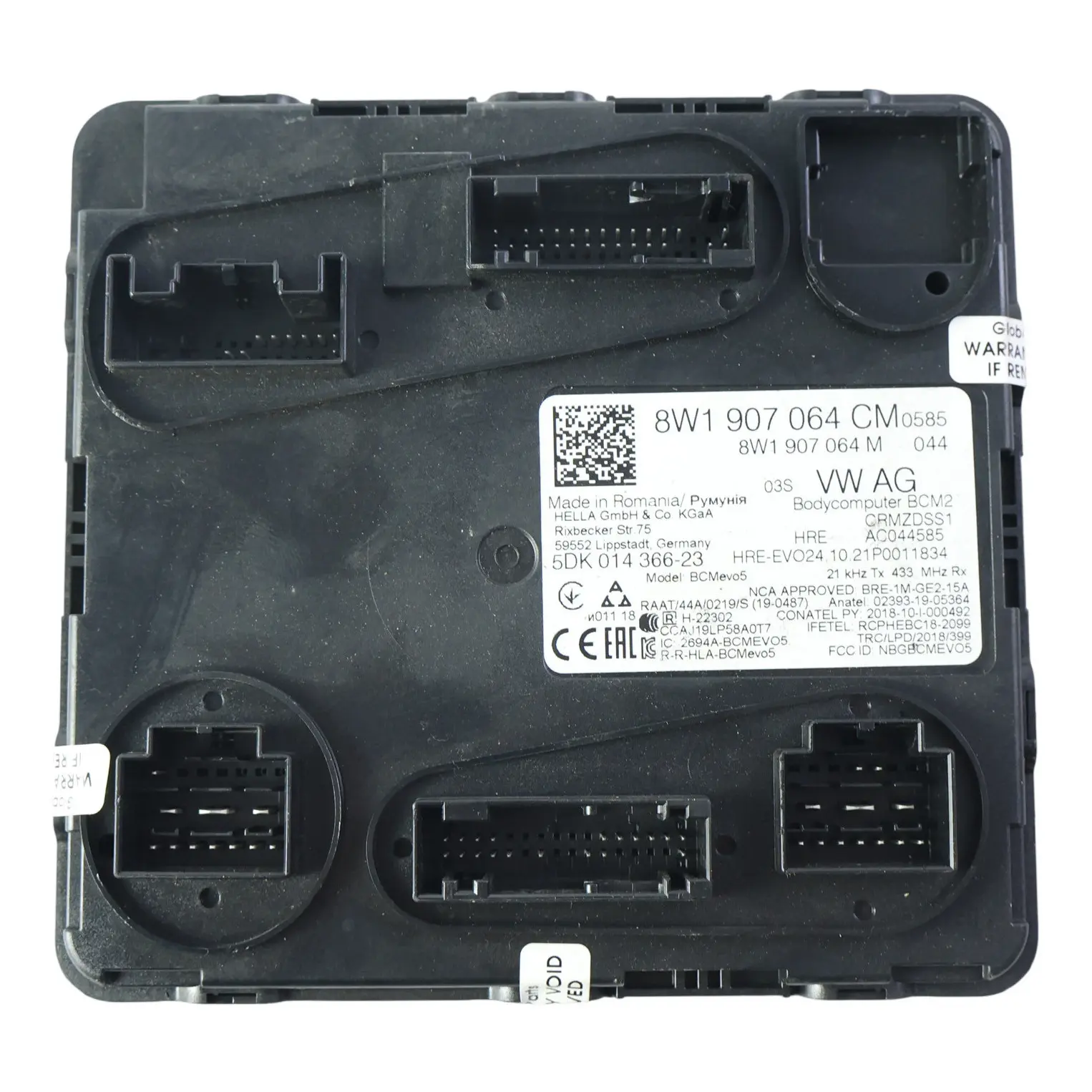 Audi Q7 4M Body Control Module BCM Comfort Control Unit Power Supply 8W1907064CM