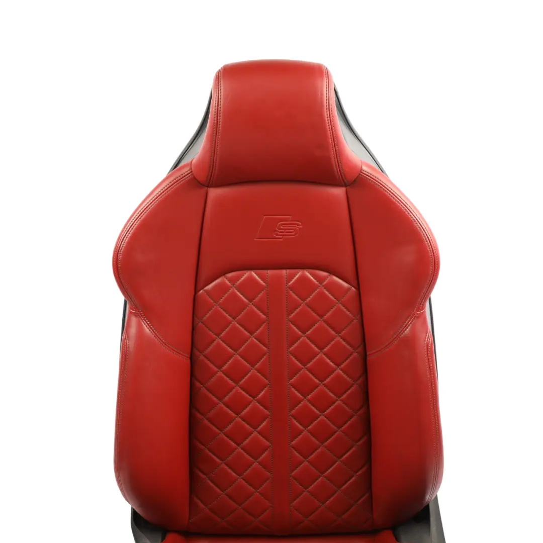 Audi S5 8F Coupe Front Sport Seat Electric Massage Leather Magma Red Left N/S - SKU 8W6881805BJ-1 - Part number 8W6881805BJ