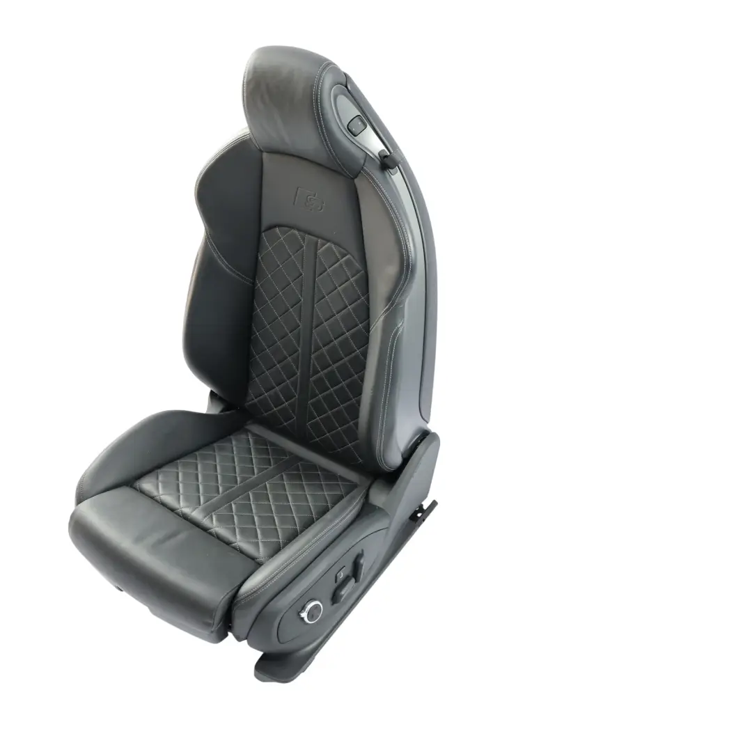 Audi A5 F5 Fotel Przedni Sport Elektryczny Grzany Masaż Skóra Lewy Czarny - SKU 8W6881805BJ-3 - Numer Części 8W6881805BJ