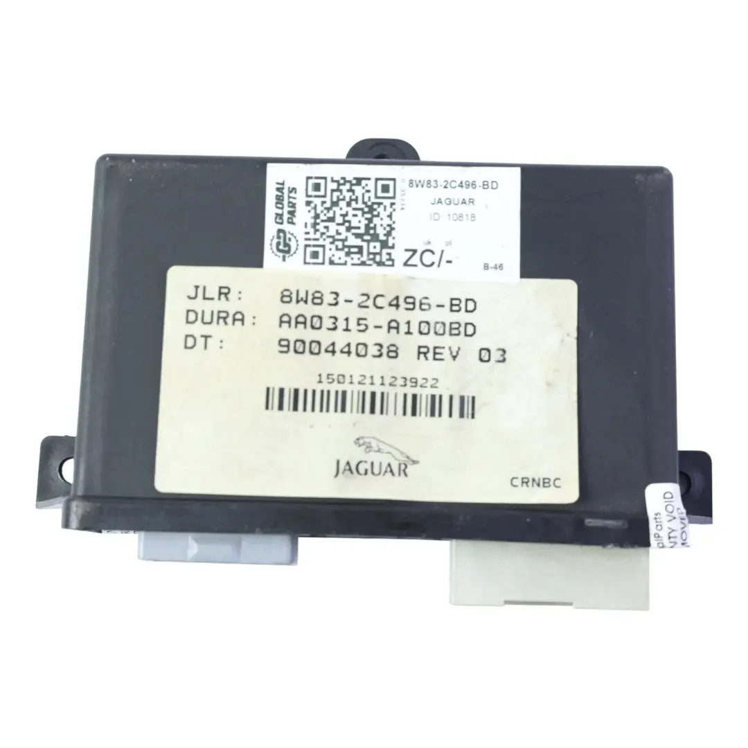 Jaguar XF X250 Module Commande Frein Stationnement Électrique - SKU 8W83-2C496-BD - Numéro de pièce 8W83-2C496-BD