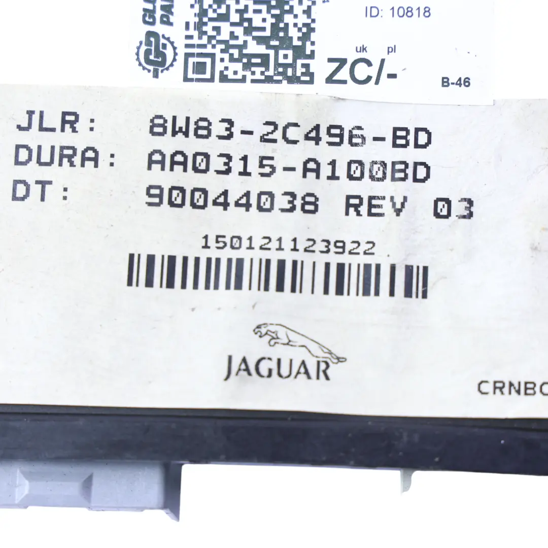 Jaguar XF X250 Electric Parking Brake Handbrake Control Module ECU - SKU 8W83-2C496-BD - Part number 8W83-2C496-BD