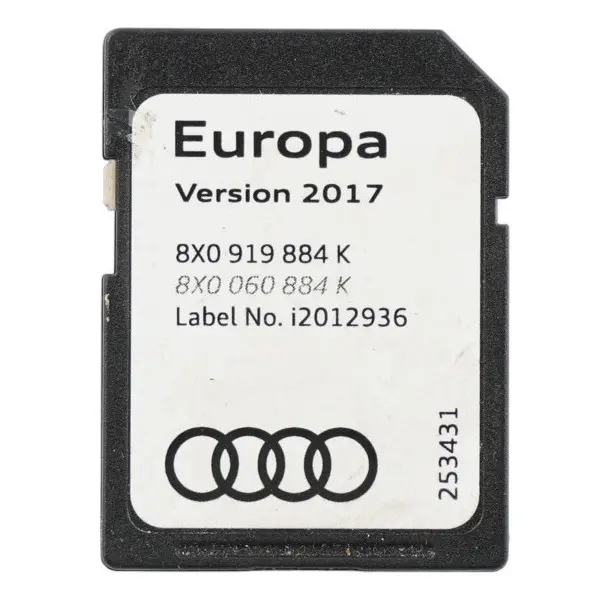 Audi A1 A6 Q3 A7 Navigation Satelite SD Memory Card Maps Europe 2017 8X0919884K