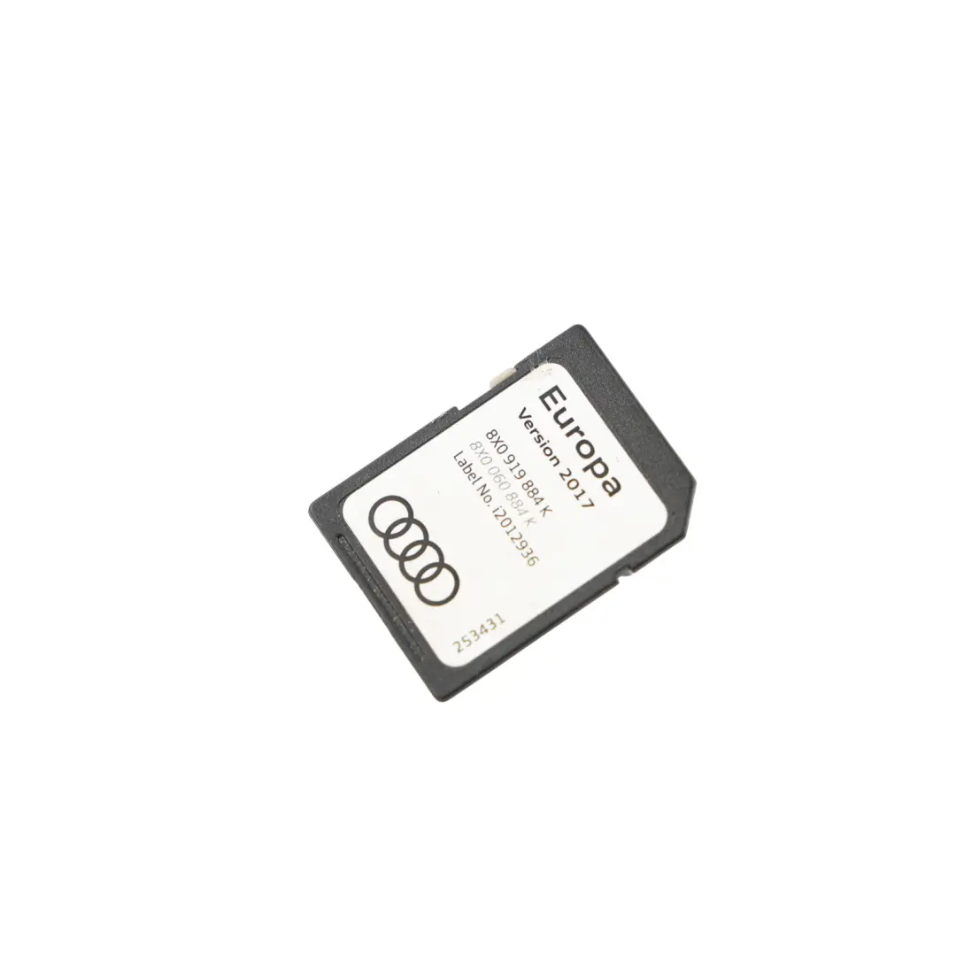 Audi A1 A6 Q3 A7 Navigation Satelite SD Memory Card Maps Europe 2017 - SKU 8X0919884K - Part number 8X0919884K