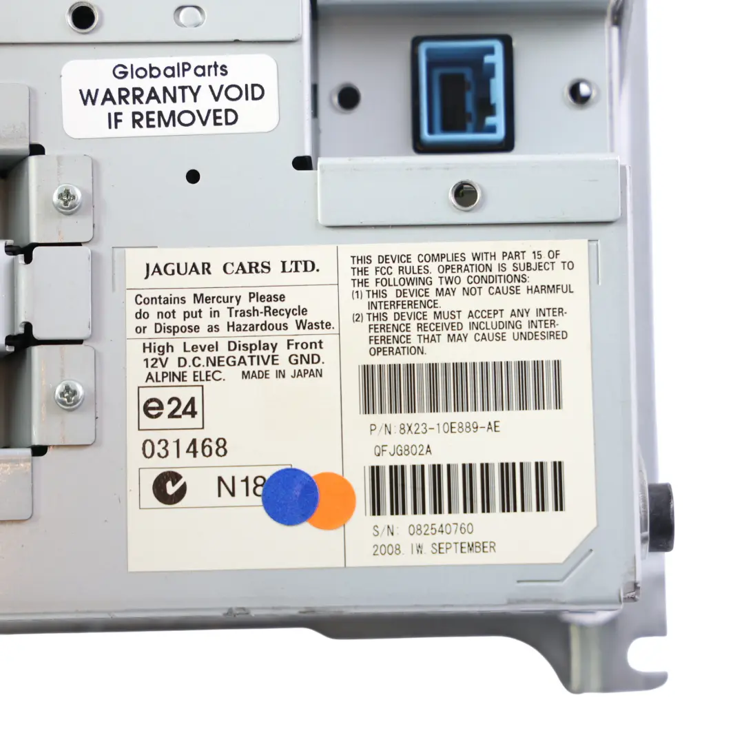Jaguar Xf X250 Satelite Navigation Display Screen Control Unit - SKU 8X23-10E889-AE - Part number 8X23-10E889-AE