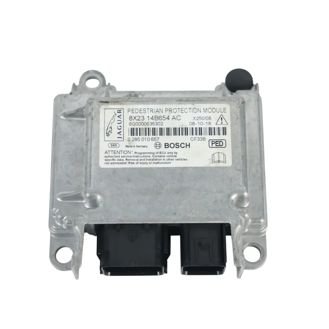 Módulo Protección Peatones Unidad Control ECU para Jaguar XF X250 con número de pieza 8X23-14B654-AC Jaguar XF X250 Módulo Protección Peatones Unidad Control ECU - SKU 8X23-14B654-AC - Número de pieza 8X23-14B654-AC