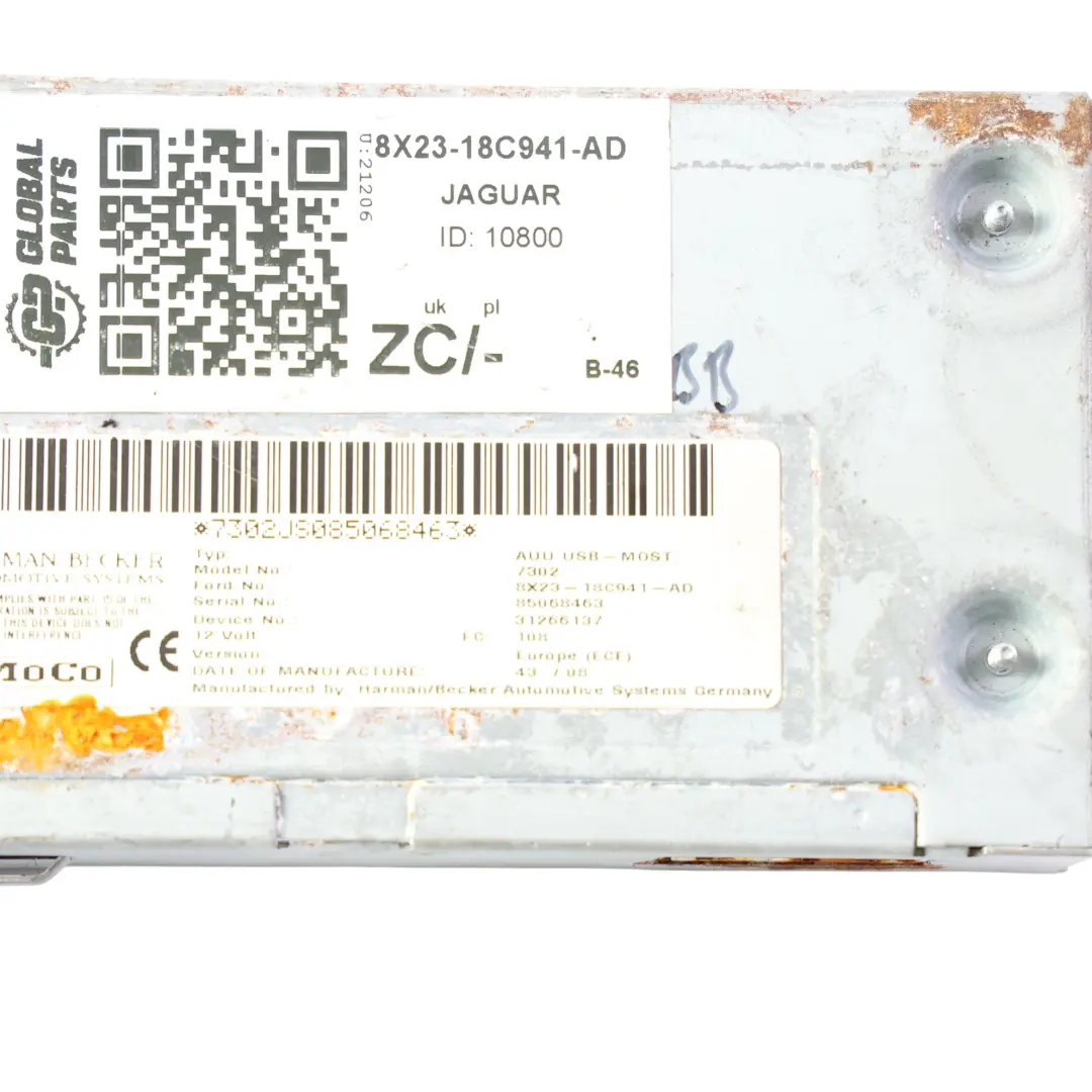 Jaguar XF X250 Audio Connectivity Module Control Unit ECU - SKU 8X23-18C941-AD - Part number 8X23-18C941-AD