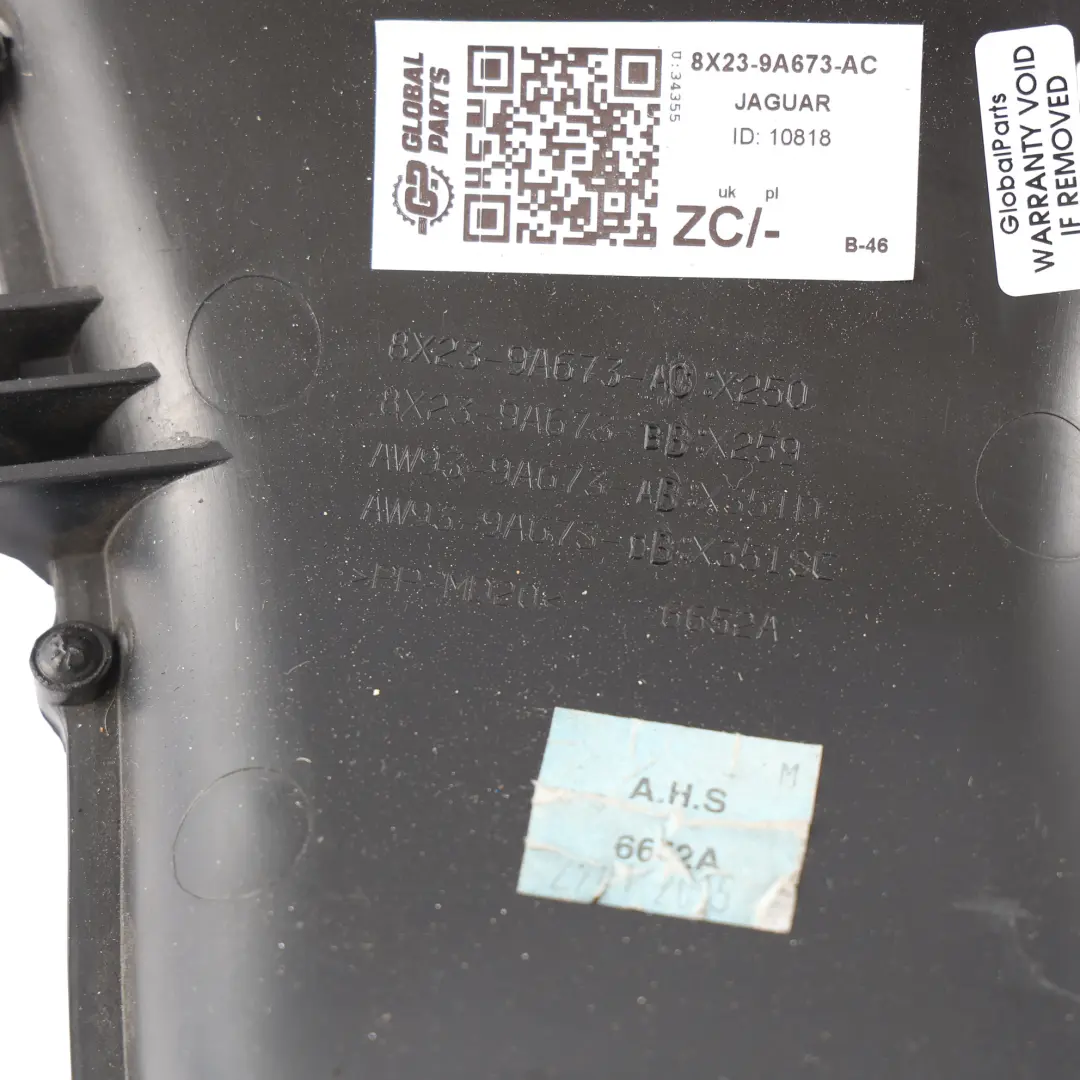 Carcasa Filtro Aire Conducto Admisión para Jaguar XF X250 con número de pieza 8X23-9A673-AC Jaguar XF X250 Carcasa Filtro Aire Conducto Admisión - SKU 8X23-9A673-AC - Número de pieza 8X23-9A673-AC