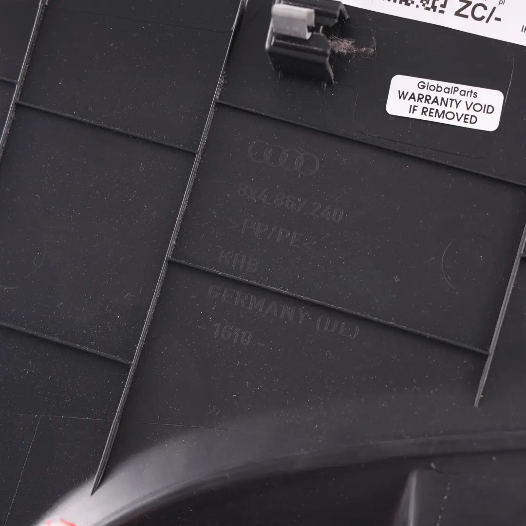 Audi A1 S1 8X Osłona Słupka B Dolna Prawa Czarna - SKU 8X4867240 - Numer Części 8X4867240