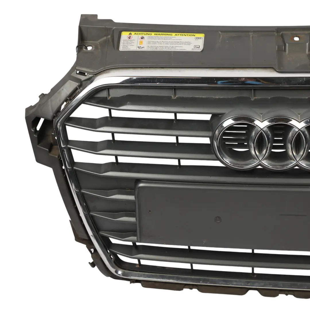 Front Bumper Upper Grille Surround Cover Panel to Audi A1 S1 8X with Part number 8XA853651B Audi A1 S1 8X Front Bumper Upper Grille Surround Cover Panel - SKU 8XA853651B - Part number 8XA853651B