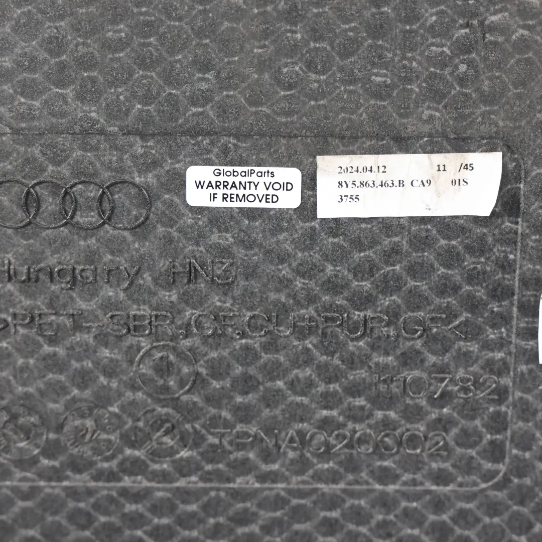 Audi A3 S3 8Y Sedan Wykładzina Podłoga Bagażnika - SKU 8Y5863463B - Numer Części 8Y5863463B