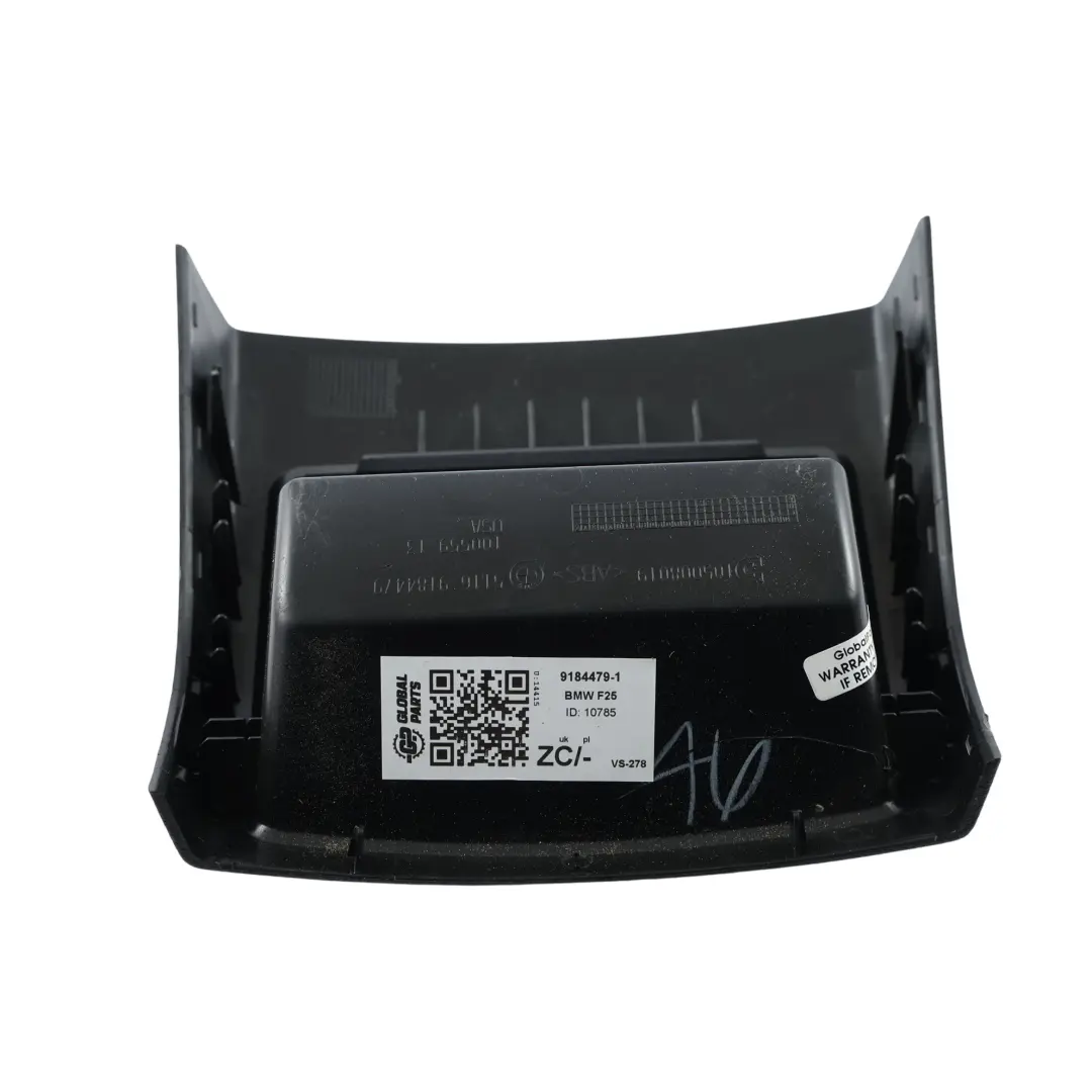 BMW X3 F25 Rivestimento Console Centrale Posteriore Vassoio Nero - SKU 9184479-1 - Numero di parte 9184479