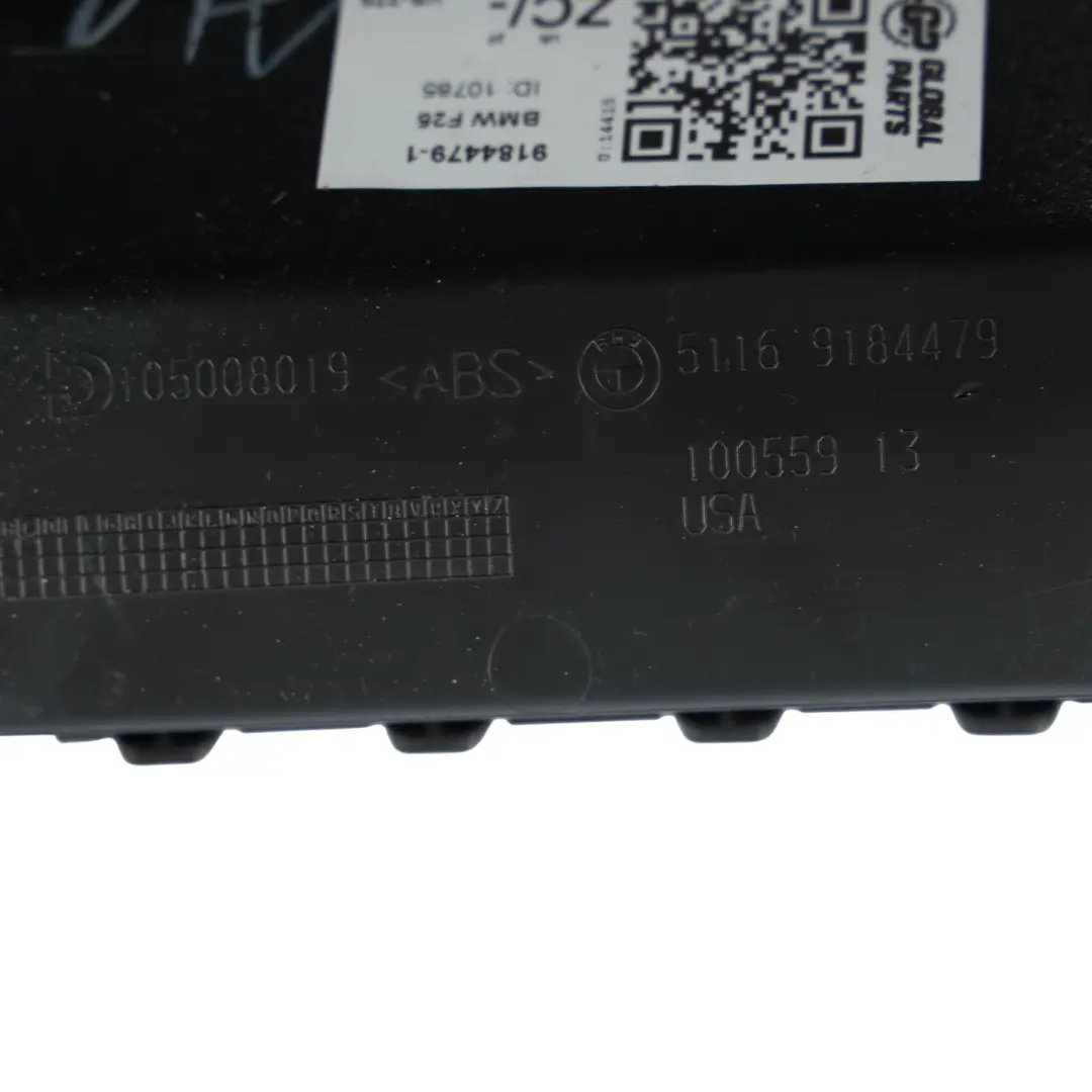 BMW X3 F25 Console Centrale Garniture Arrière Bac Rangement Noir - SKU 9184479-1 - Numéro de pièce 9184479