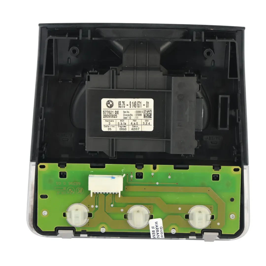 BMW E82 E87 E90 E91 Interior Light Ultra Sonic Alarm Sensor Module 9149671 - SKU 9244134-1 - Part number 9244134
