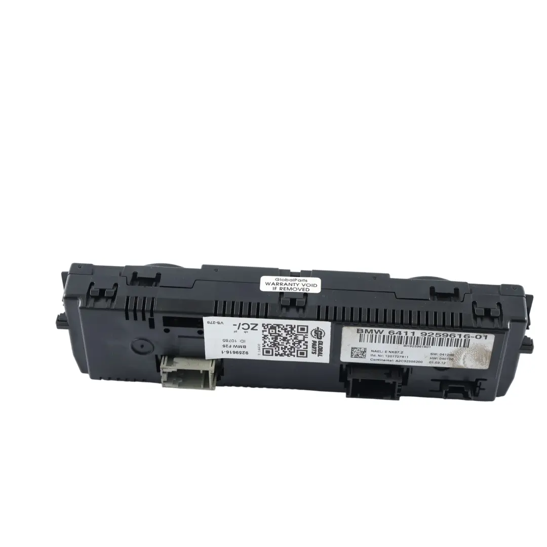 Panel Sterowania Klimatyzacji Podgrzewane Fotele do BMW X3 F25 o numerze 9259616 BMW X3 F25 Panel Sterowania Klimatyzacji Podgrzewane Fotele - SKU 9259616 - Numer Części 9259616