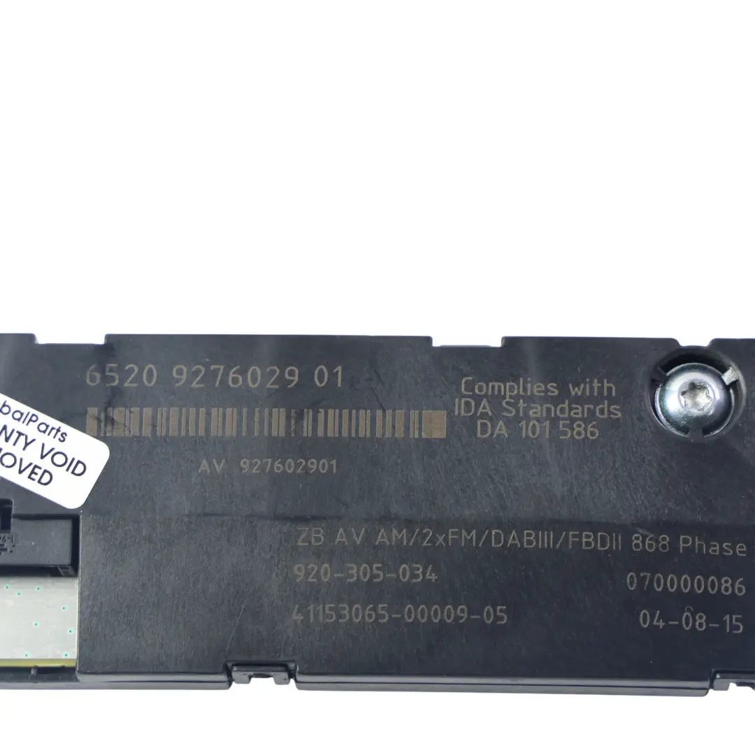 BMW F07 GT LCI Amplificateur Antenne Calculateur Module - SKU 9276029 - Numéro de pièce 9276029