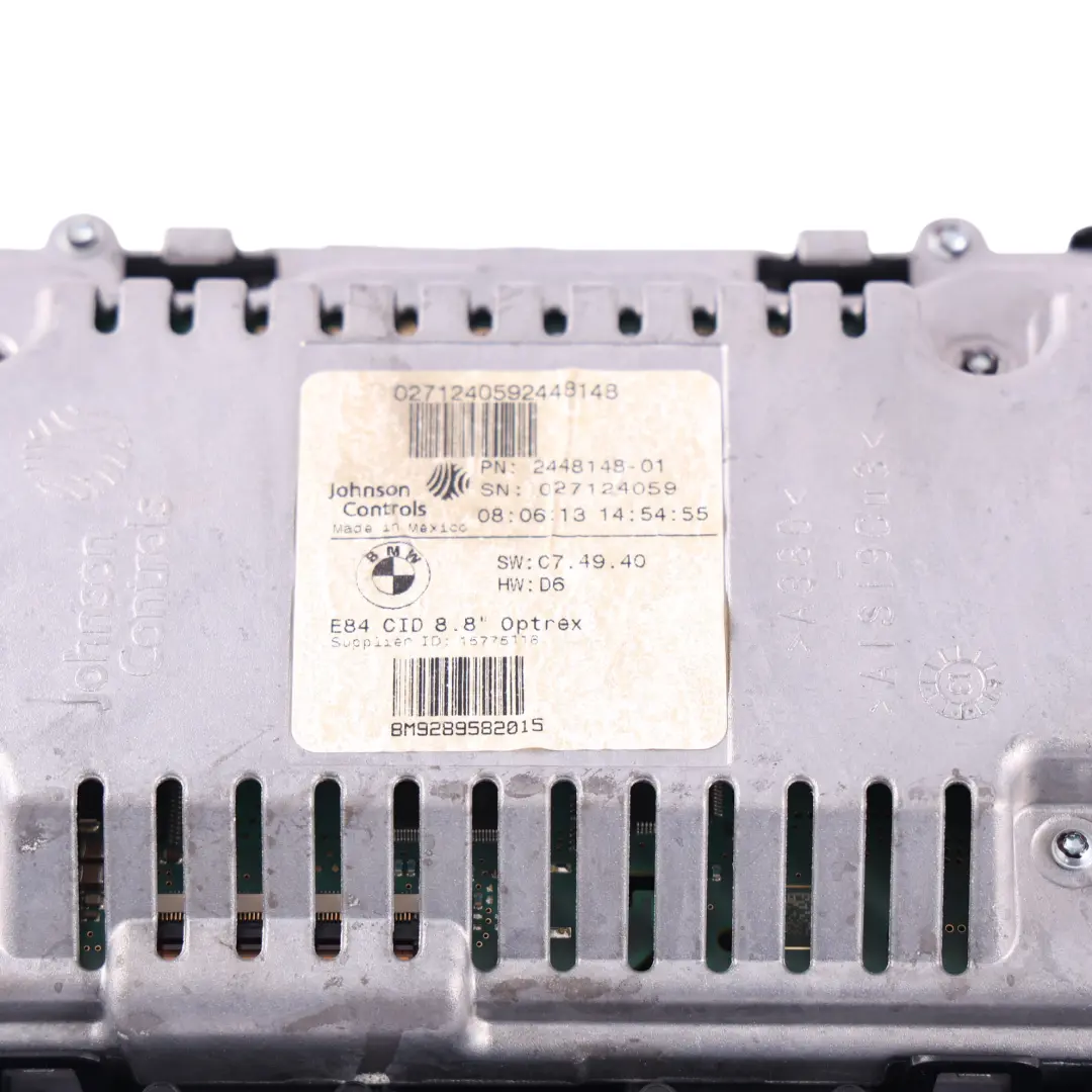 Display Screen Monitor On-Board CID TV Navigation System 8,8" to BMW X1 E84 with Part number 9289582 BMW X1 E84 Display Screen Monitor On-Board CID TV Navigation System 8,8" - SKU 9289582-1 - Part number 9289582