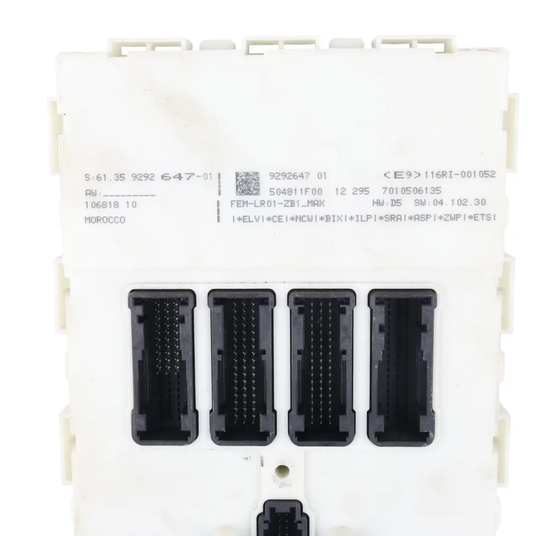 Modulo Controllo Carrozzeria BCM FEM 1.6 Diesel N47D16A per BMW F20 F21 con numero di parte 9292647 BMW F20 F21 Modulo Controllo Carrozzeria BCM FEM 1.6 Diesel N47D16A - SKU 9292647 - Numero di parte 9292647