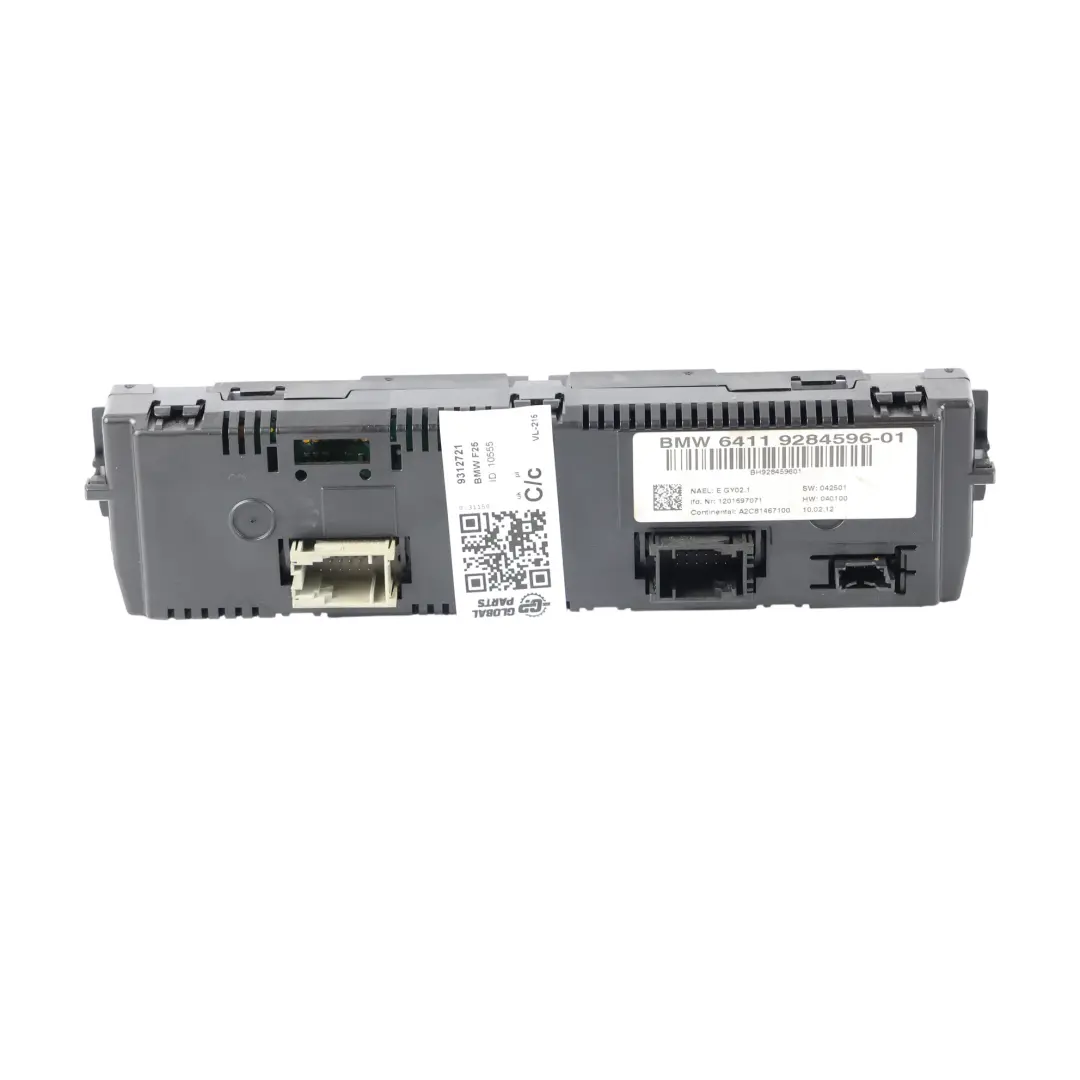 Conditioning Control Unit Switch Panel to BMW X3 F25 Automatic Air with Part number 9312721 BMW X3 F25 Automatic Air Conditioning Control Unit Switch Panel - SKU 9312721 - Part number 9312721