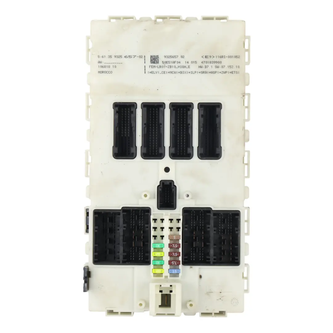 BMW F30 F20 F22 BCM Body Control Module Fuse Relay Box - SKU 9325657-1 - Part number 9325657