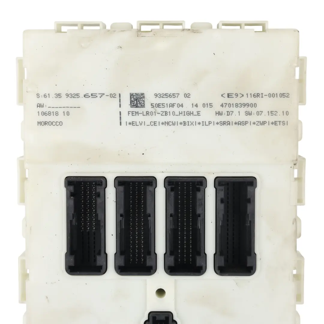 Body Control Module Fuse Relay Box to BMW F30 F20 F22 BCM with Part number 9325657 BMW F30 F20 F22 BCM Body Control Module Fuse Relay Box - SKU 9325657-1 - Part number 9325657