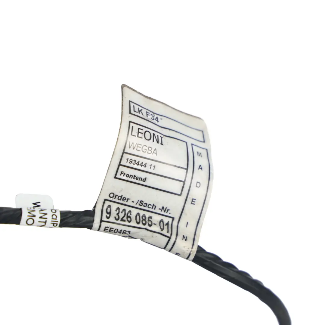 BMW Gran Turismo F34 Front Parking Sensor PDC Wiring Loom Harness - SKU 9326085 - Part number 9326085