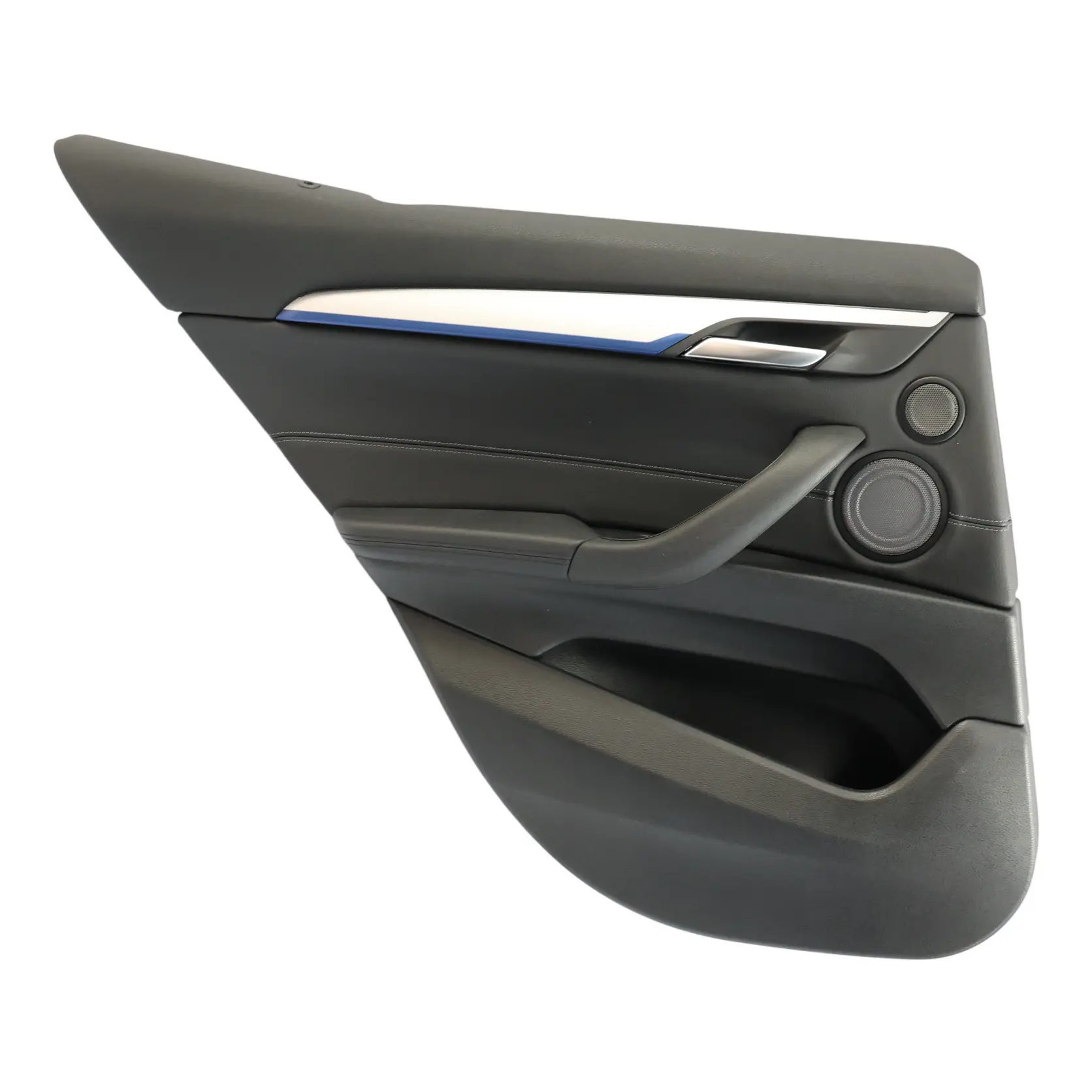 BMW X2 F39 Door Card Cover Trim Panel Rear Left N/S Black Leather Grey Seam