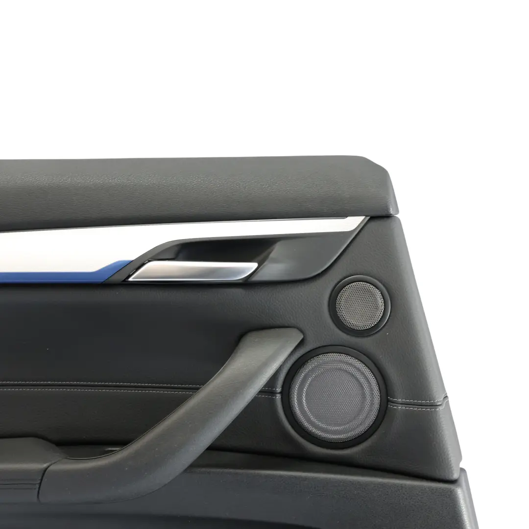 BMW X2 F39 Panel Puerta Embellecedor Trasero Izquierdo Cuero Negro Costura Gris - SKU 9471677 - Número de pieza 9471677