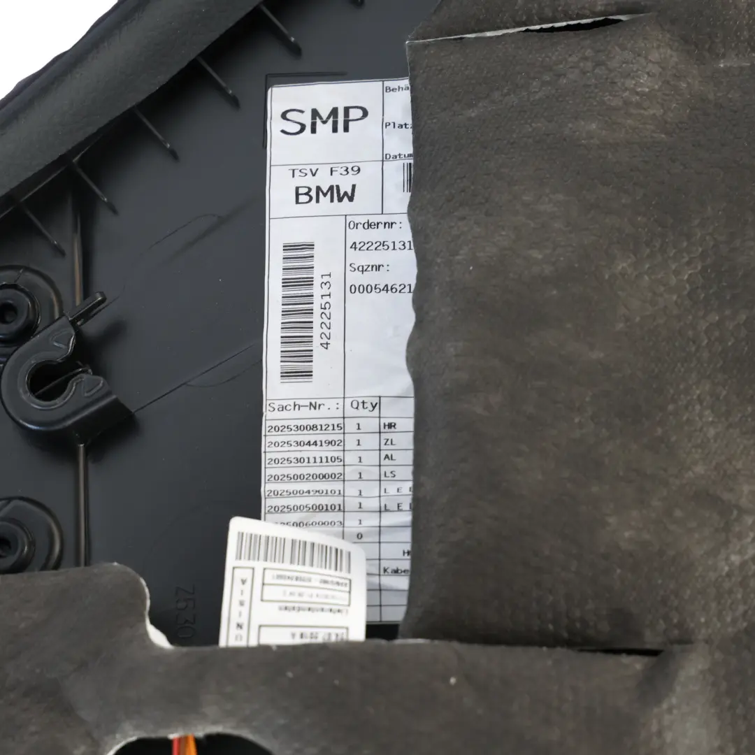 Door Card Cover Trim Panel Rear Right O/S Black Leather Grey Seam to BMW X2 F39 with Part number 9471678 BMW X2 F39 Door Card Cover Trim Panel Rear Right O/S Black Leather Grey Seam - SKU 9471678 - Part number 9471678