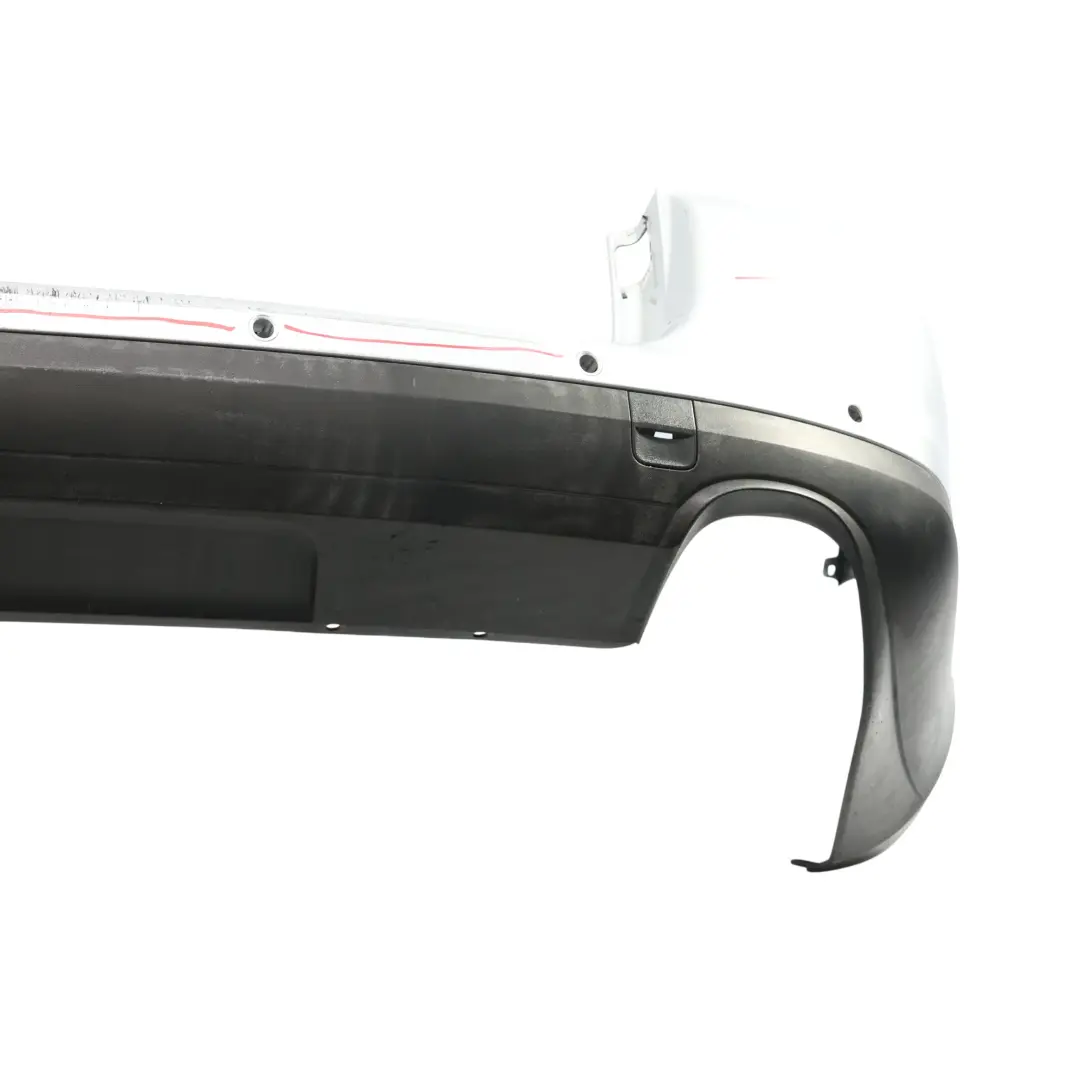 Porsche Cayenne 9PA Rear Bumper Trim Panel Crystal Silver Metallic - A7W - SKU 95550541102-CSM - Part number 95550541102