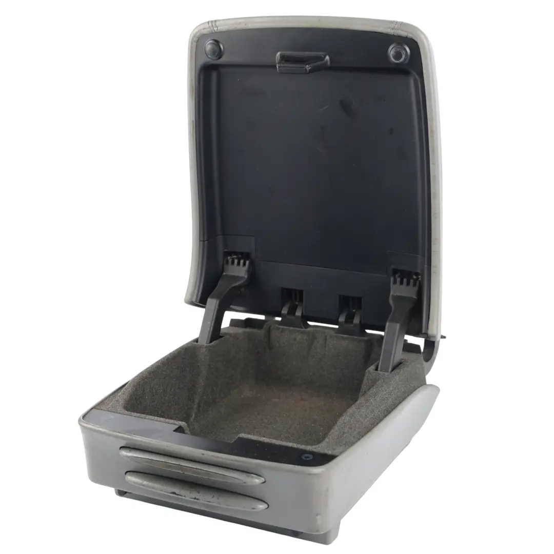 Porsche Cayenne 9PA Mittelkonsole Armlehne Abdeckung Leder Stahlgrau - SKU 95555230901-1 - Teilenummer 95555230901