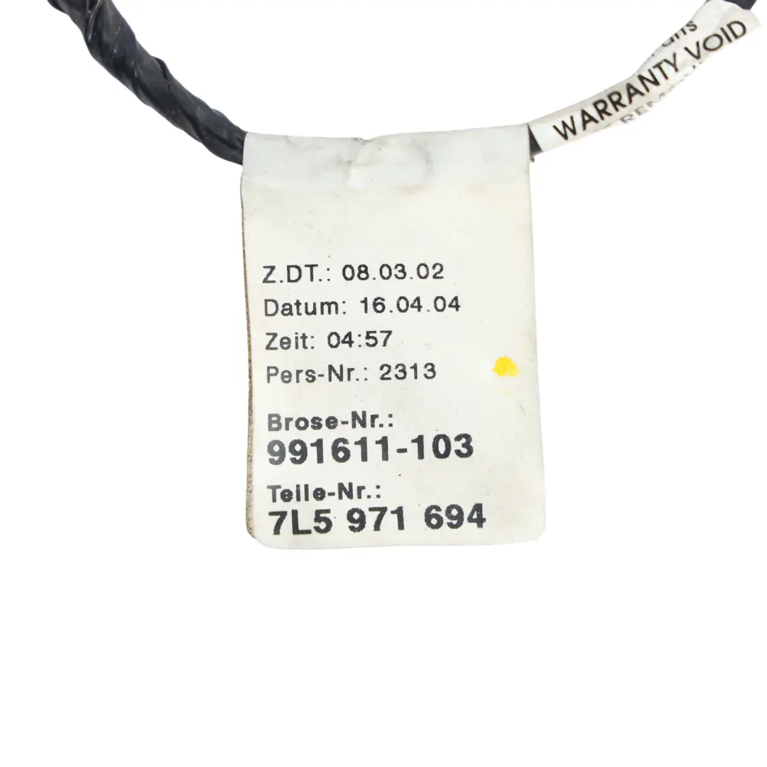 Mazo Cables Puerta Trasera Izquierda Derecha 7L5971694 para Porsche Cayenne 9PA con número de pieza 95561263000 Porsche Cayenne 9PA Mazo Cables Puerta Trasera Izquierda Derecha 7L5971694 - SKU 95561263000 - Número de pieza 95561263000