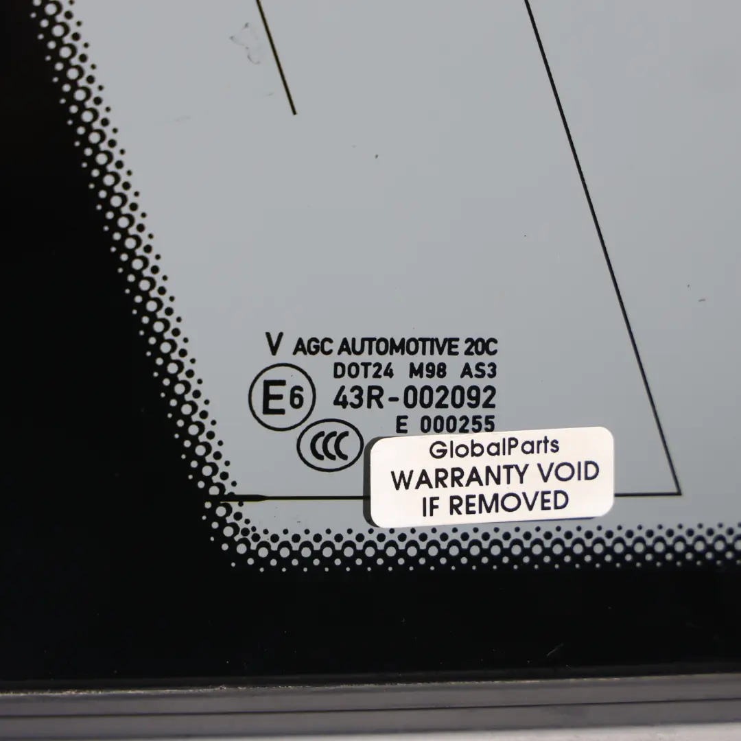 Porsche Macan 95B Rear Quarter Window Glass AS3 Left N/S - SKU 95B845297EM - Part number 95B845297EM