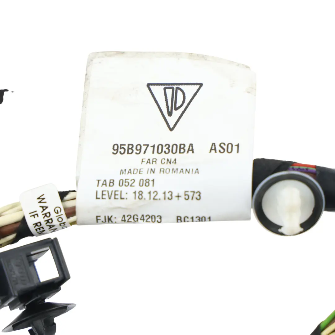Faisceau Câblage Porte Avant Droite pour Porsche Macan 95B à propos du numéro de pièce 95B971030BA Porsche Macan 95B Faisceau Câblage Porte Avant Droite - SKU 95B971030BA - Numéro de pièce 95B971030BA