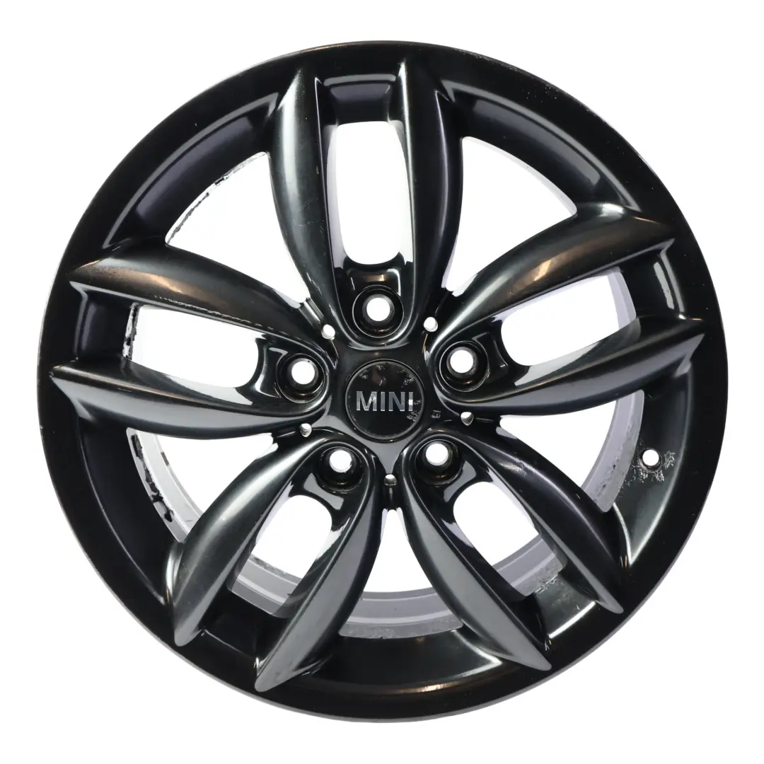 Mini Cooper R60 R61 Wheel Rim Alloy Black 17" 7J ET:50 5-Star Double Spoke 124 - SKU 9803726-BLK5 - Part number 9803726