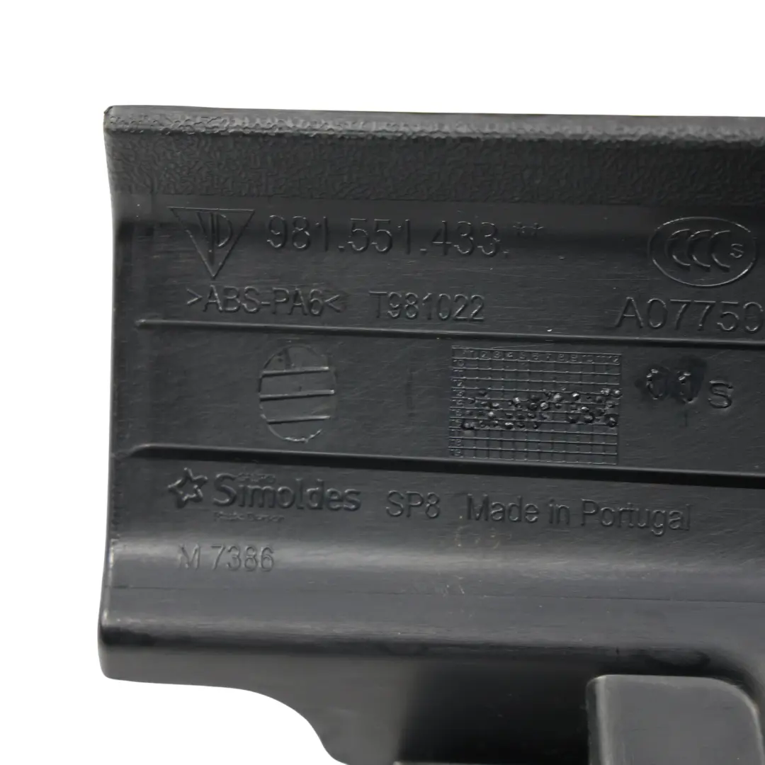 Trasero Compartimento Motor Embellecedor Panel Soporte 981551 para Porsche Cayman 982 con número de pieza 98155143302 Porsche Cayman 982 Trasero Compartimento Motor Embellecedor Panel Soporte 981551 - SKU 98155143302 - Número de pieza 98155143302